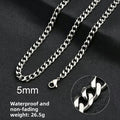 Stainless Steel Six-Sided Polished Necklace Chain