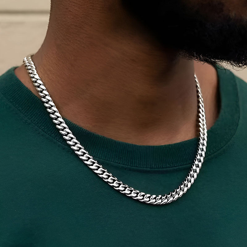 Stainless Steel Six-Sided Polished Necklace Chain
